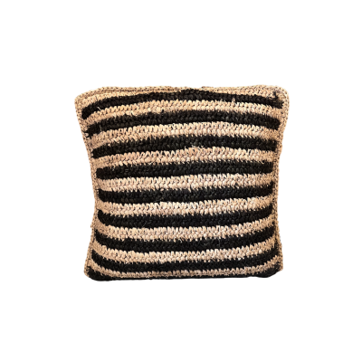 BLACK STRIPE WOVEN PILLOW 40X40 CM.