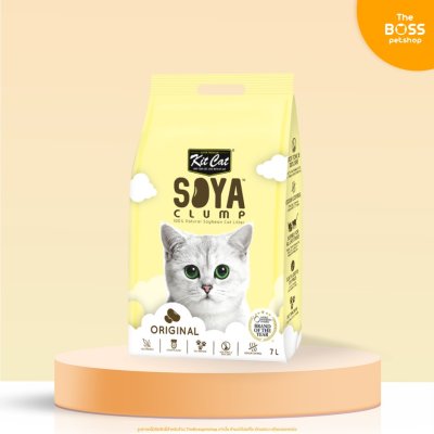 Kitcat Soya Clump คิทแคท ทรายเต้าหู้ ทรายแมว กลิ่นหอม ไร้ฝุ่น ออร์แกนิค 100% ขนาด 7 ลิตร