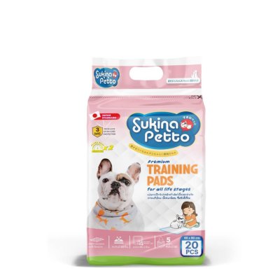 แผ่นรองซับฝึกขับถ่ายสำหรับสัตว์เลี้ยง SUKINA PETTO  30x45และ45x60