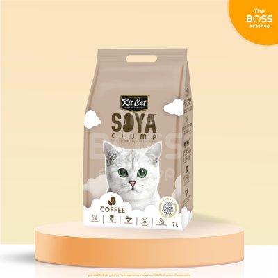 Kitcat Soya Clump คิทแคท ทรายเต้าหู้ ทรายแมว กลิ่นหอม ไร้ฝุ่น ออร์แกนิค 100% ขนาด 7 ลิตร