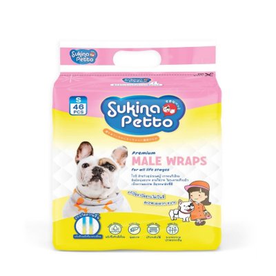 Sukina Petto Male Wrap โอบิสำหรับสุนัขเพศผู้  แพ็คใหญ่ 