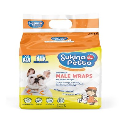 Sukina Petto Male Wrap โอบิสำหรับสุนัขตัวผู้  