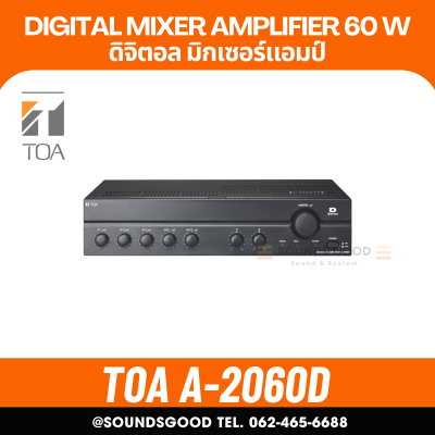TOA A-2060D-AS | มิกเซอร์แอมป์ 60 วัตต์ MONO 3 MIC , 2 AUX Mixer Power Amplifier 60W