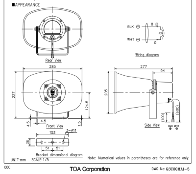TOA SC-630 | ลำโพงฮอร์น 30 วัตต์ ลำโพงฮอร์นติดรถกระบะ ใช้ได้ทุกสภาพอากาศ มาตรฐาน IP65 ต่อแบบ 8 โอห์ม