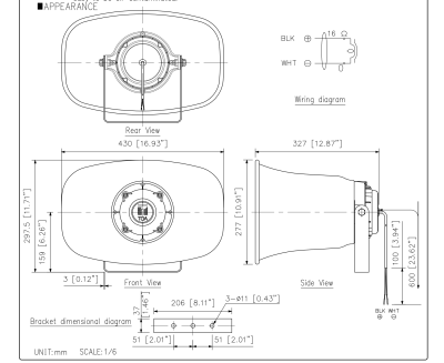 TOA SC-651 ลำโพงฮอร์น 50 วัตต์ ลำโพงฮอร์นติดรถกระบะ Paging Horn Speaker 50 W