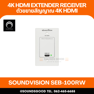 SOUNDVISION SEB-100RW ตัวขยายสัญญาณ 4K HDMI แบบติดผนัง สีขาว