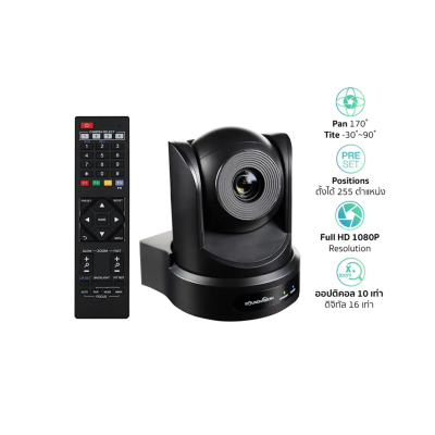 SOUNDVISION VC-100HU กล้อง PTZ สำหรับห้องประชุมออนไลน์ Full HD 1080P, Optical Zoom 10x