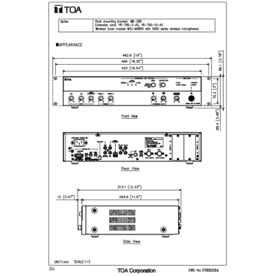 TOA TS-7912DW-AS - เครื่องควบคุมและจ่ายไฟสำหรับชุดประชุม