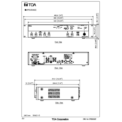 TOA TS-7912D-AS - เครื่องควบคุมและจ่ายไฟสำหรับชุดประชุม