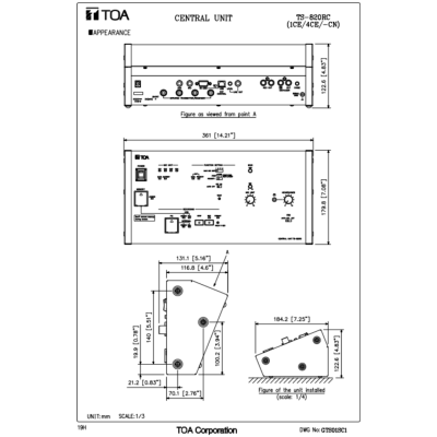 TOA TS-820RC Central Unit เครื่องควบคุมชุดไมค์ประชุม
