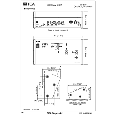 TOA TS-820 Central Unit เครื่องควบคุมชุดไมค์ประชุม