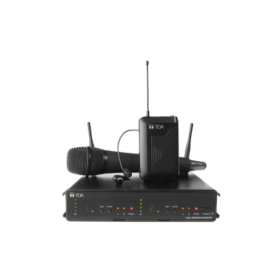 TOA WS-402-AS - ชุดไมค์ลอยมือถือเดี่ยว และไมค์หนีบปกเสื้อ ย่าน UHF
