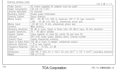 TOA WS-5225 เซตไมค์ลอย เซตไมโครโฟนไร้สาย UHF Wireless Microphone Set (Handheld)