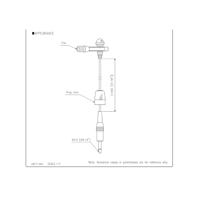 TOA YP-M5310 ไมค์หนีบปกเสื้อ ใช้กับเครื่องรับไมค์ลอย รับเสียงรอบทิศทาง