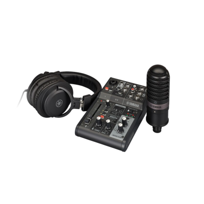 YAMAHA AG03MK2 LSPK - A Package of the AG03MK2 that includes YCMO1, YH-MT1 and XLR microphone cable (BlackWhite)