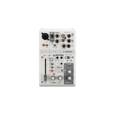 YAMAHA AG03MK2 - 3-channel Live Streaming mixer with High resolution (24-bit, 192 kHz), USB-C (BlackWhile)