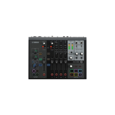 YAMAHA AG08 - 8-channel live steaming mixer leatuning two phantom powerinpuls for condenser mics, an integrated USB audio interface, voice changer and sampler. (Black/White)