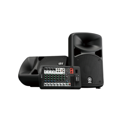 YAMAHA STAGEPAS 600BT - 680-watt, 10-channel powered mixer, 2 x 10" speakers, Bluetooth input, SPX digital reverbs, onboard feedback suppressor
