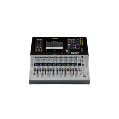 YAMAHA TF1 - 16 analog XLR/TRS combo mic/line inputs + 2 analog RCA pin stereo line inputs, 16 analog XLR outputs, 17 motor faders (16 channels + 1 master). 20 Aux (8 mono + 6 stereo) + Stereo + Sub buses. 8 DCA groups with Roll-out. 34 x 34 digital recor