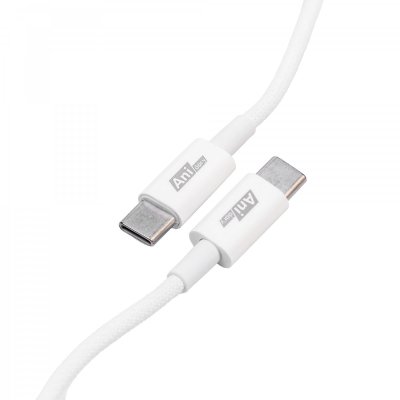 สายชาร์จถัก Type-C to Type-C Fast charge 3A/30W (Nylon) - White