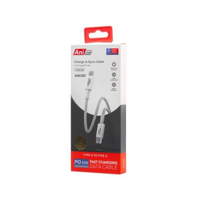 สายชาร์จถัก Type-C to Type-C Fast charge 3A/30W (Nylon) - White