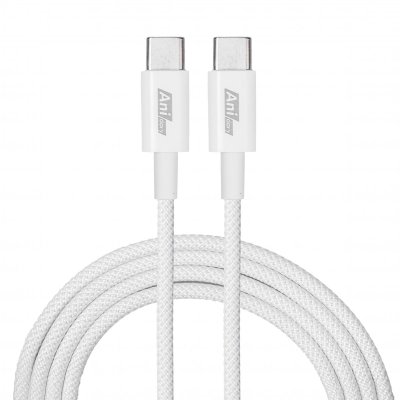 สายชาร์จถัก Type-C to Type-C Fast charge 3A/30W (Nylon) - White