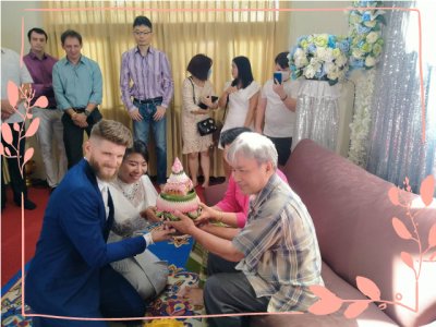 งานแต่งธีมสีฟ้าขาว 