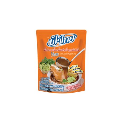 ฟ้าไทย น้ำก๋วยเตี๋ยวกึ่งสำเร็จรูปเข้มข้น รสไก่มะระ 350g