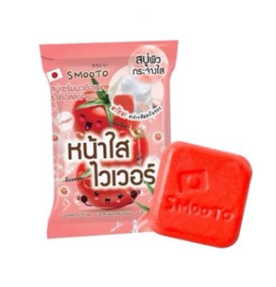 สบู่โทเมโทสมูทโตะคอลลาเจนไวท์เทนนิ่งเซรั่มโซป   60g.