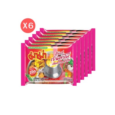 มาม่า เส้นหมี่กึ่งสำเร็จรูป รสเย็นตาโฟต้มยำหม้อไฟ (55g x แพ็ค 6 ซอง)