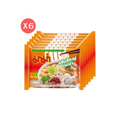 มาม่า ก๋วยเตี๋ยวเส้นใหญ่กึ่งสำเร็จรูป รสต้มยำ (50g x แพ็ค 6 ซอง)