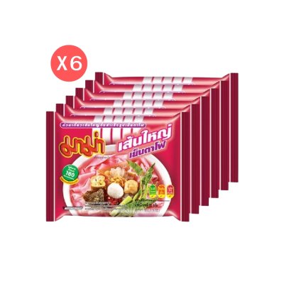 มาม่า ก๋วยเตี๋ยวเส้นใหญ่กึ่งสำเร็จรูป รสเย็นตาโฟ (50g x แพ็ค 6 ซอง)