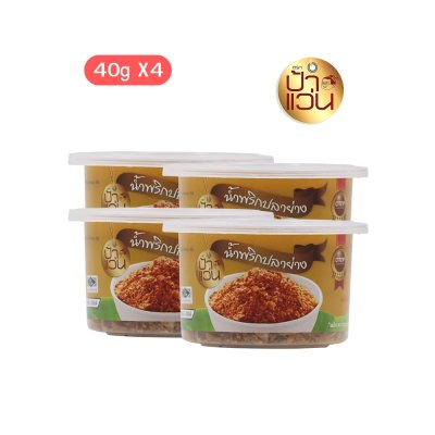 ป้าแว่น น้ำพริกปลาย่าง 40g (x4 กระปุก)