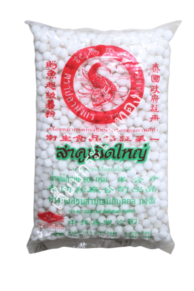 สาคูขาวใหญ่ปลามังกร480g-ถุง