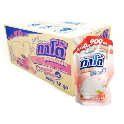 น้ำยาล้างจานกาโต้ 900ml กลิ่นสวีทตี้พีช