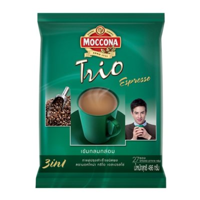มอคโคน่า ทรีโอ กาแฟปรุงสำเร็จชนิดผง 3อิน1 เอสเปรสโซ่ 15.8 กรัม. 27 ซอง