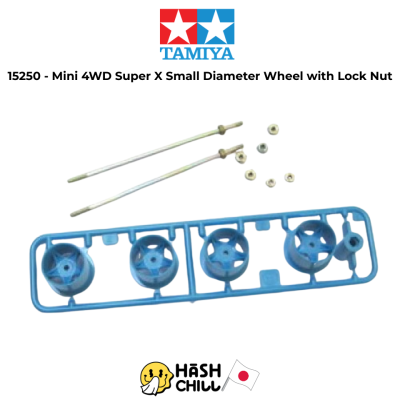 TAMIYA 15250 - 4WD MiniRacer Accessory - Super X Small Diameter Wheel Lock-Nut Set