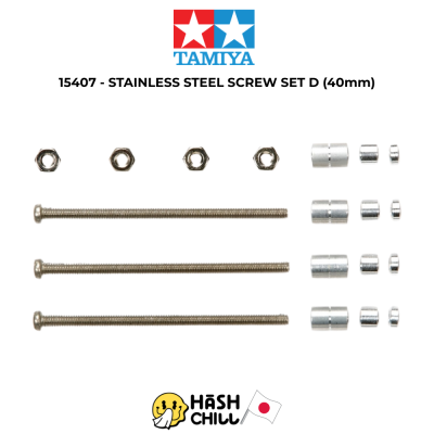 TAMIYA 15407 - STAINLESS STEEL SCREW SET D (40mm)