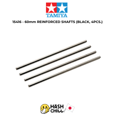 TAMIYA 15416 - 60mm REINFORCED SHAFTS (BLACK, 4PCS.)