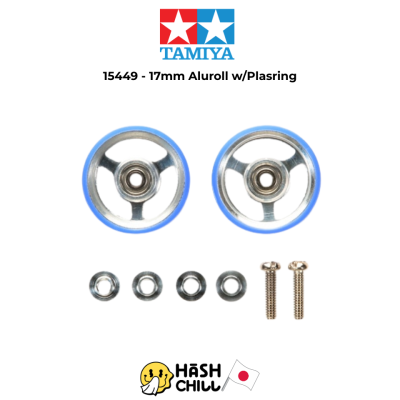 TAMIYA 15449 - 17mm Aluminum Rollers w/Plastic Rings
