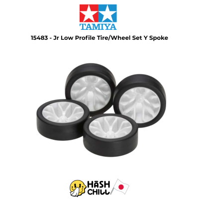 TAMIYA 15483 - Jr Low Profile Tire/Wheel Set Y Spoke