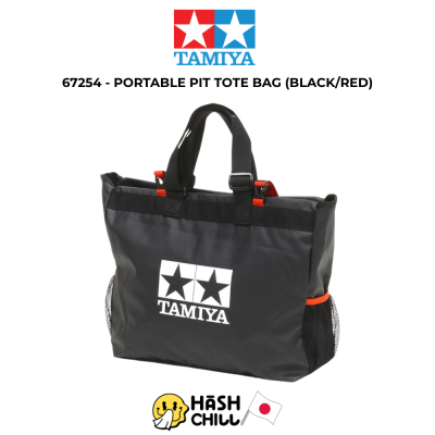 TAMIYA 67254 - PORTABLE PIT TOTE BAG (BLACK/RED)