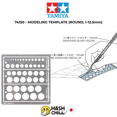 TAMIYA 74150 - MODELING TEMPLATE (ROUND, 1-12.5mm)
