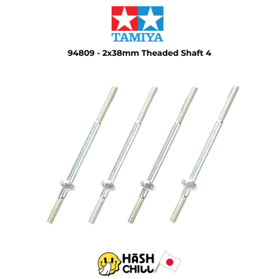 TAMIYA 94809 - 2x38mm THREADED Shaft (4pcs.)