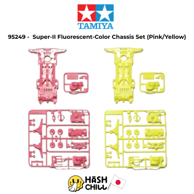 TAMIYA 95249 - Super-II Fluorescent-Color Chassis Set (Pink/Yellow)