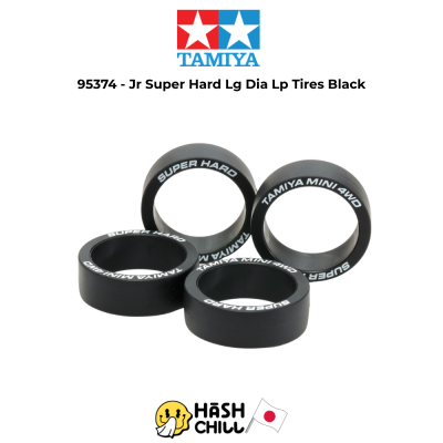 TAMIYA 95374 - Jr Super Hard Lg Dia Lp Tires Black