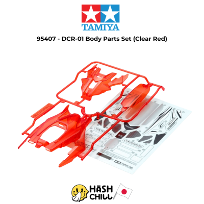 TAMIYA 95407 - DCR-01 Body Parts Set (Clear Red)