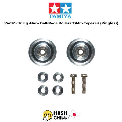 TAMIYA 95497 - Jr Hg Alum Ball-Race Rollers 13Mm Tapered (Ringless)