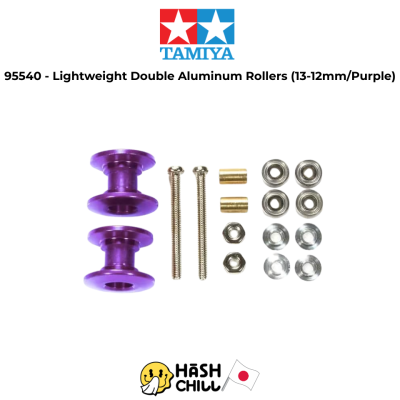 TAMIYA 95540 - Lightweight Double Aluminum Rollers (13-12mm/Purple)