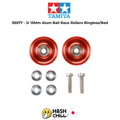 TAMIYA 95577 - Jr 13Mm Alum Ball Race Rollers Ringless/Red